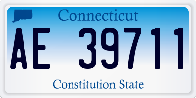 CT license plate AE39711