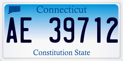CT license plate AE39712