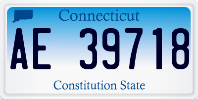 CT license plate AE39718