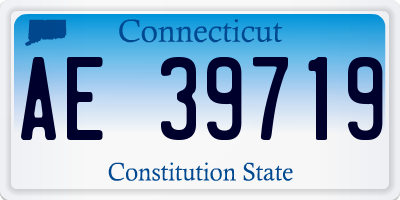 CT license plate AE39719