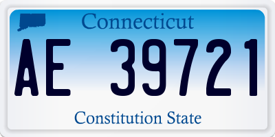 CT license plate AE39721