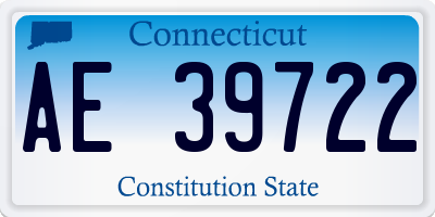 CT license plate AE39722