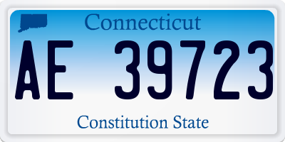 CT license plate AE39723
