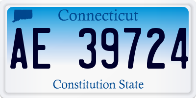 CT license plate AE39724