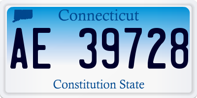 CT license plate AE39728