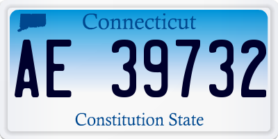 CT license plate AE39732
