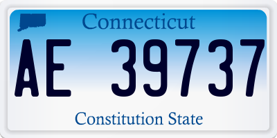 CT license plate AE39737