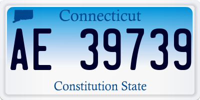 CT license plate AE39739