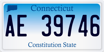 CT license plate AE39746