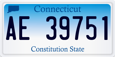 CT license plate AE39751