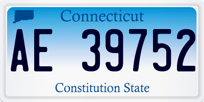 CT license plate AE39752