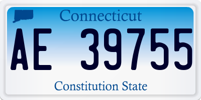 CT license plate AE39755