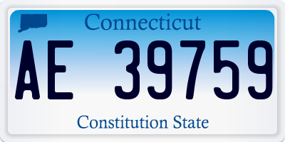 CT license plate AE39759