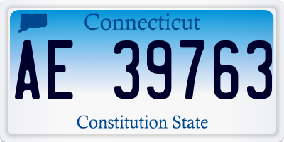 CT license plate AE39763