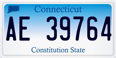 CT license plate AE39764