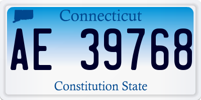 CT license plate AE39768