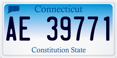 CT license plate AE39771