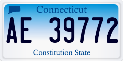 CT license plate AE39772