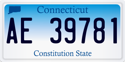 CT license plate AE39781
