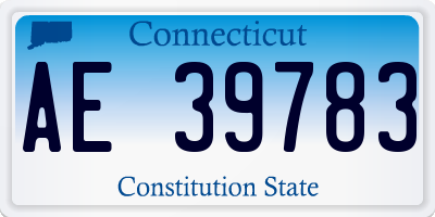 CT license plate AE39783