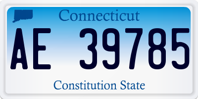 CT license plate AE39785
