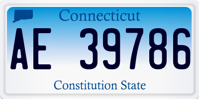 CT license plate AE39786