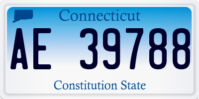 CT license plate AE39788