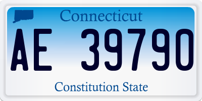 CT license plate AE39790
