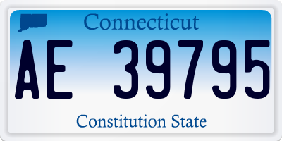 CT license plate AE39795