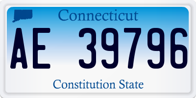 CT license plate AE39796