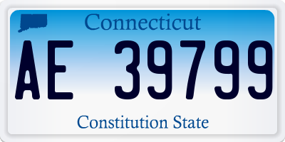 CT license plate AE39799