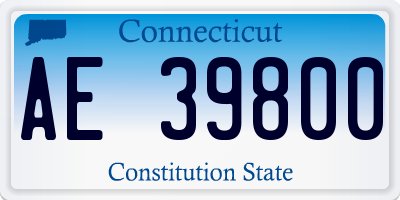 CT license plate AE39800