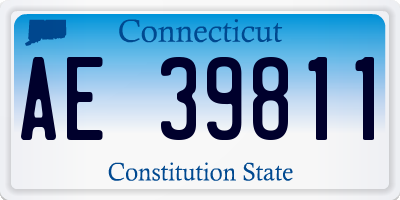 CT license plate AE39811