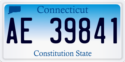 CT license plate AE39841
