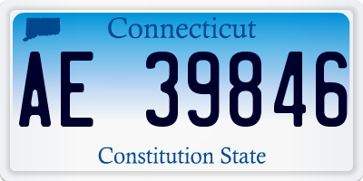 CT license plate AE39846