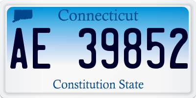 CT license plate AE39852