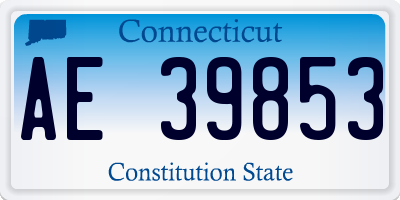 CT license plate AE39853