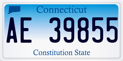 CT license plate AE39855