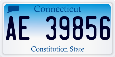 CT license plate AE39856