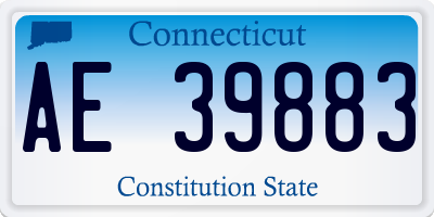 CT license plate AE39883