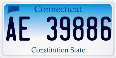 CT license plate AE39886