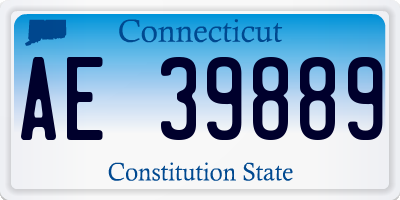 CT license plate AE39889