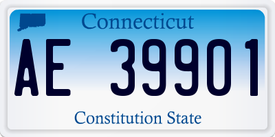 CT license plate AE39901