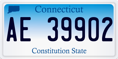 CT license plate AE39902
