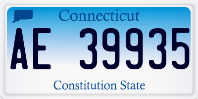 CT license plate AE39935