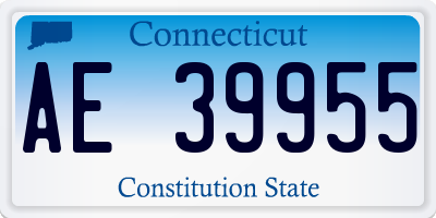 CT license plate AE39955