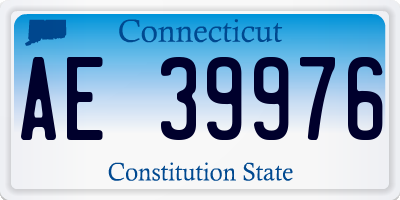 CT license plate AE39976