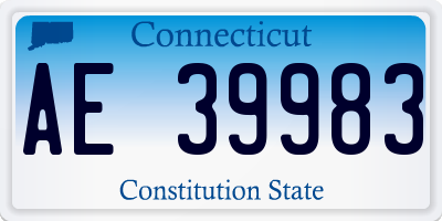 CT license plate AE39983