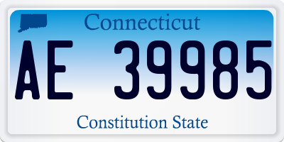 CT license plate AE39985