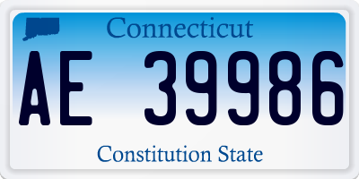 CT license plate AE39986